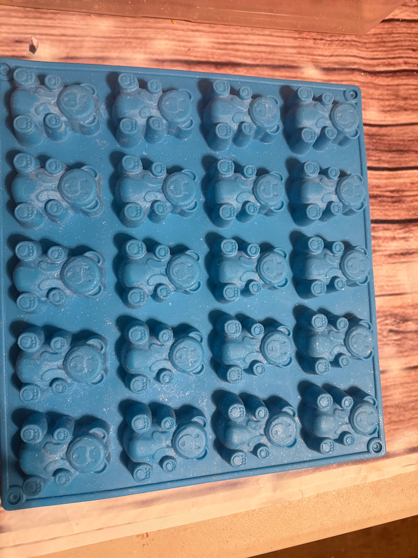20 cavity Gummy bear mold in blue