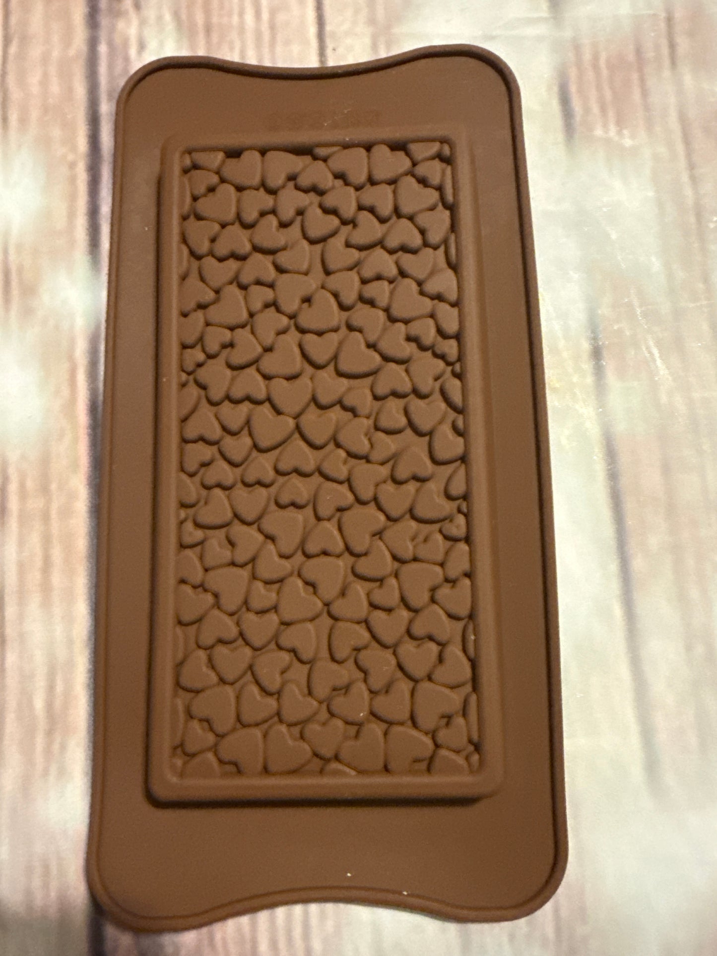 1 cavity heart snap bar mold