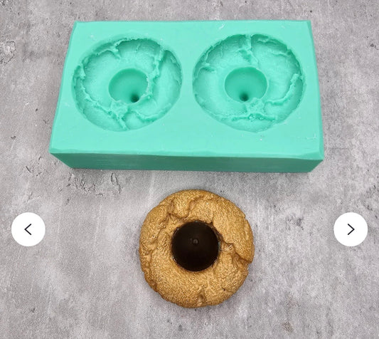 2 cavity thumbprint cookie mold