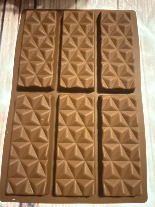 6 cavity diamond snap bar mold