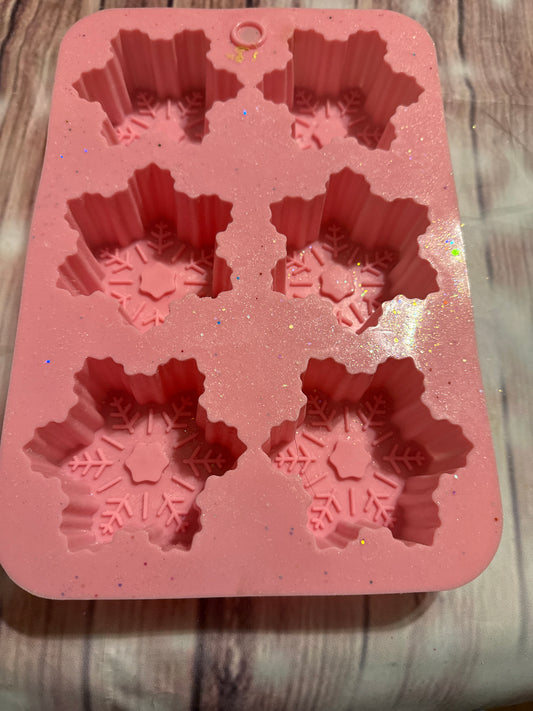 6 cavity snowflake mold