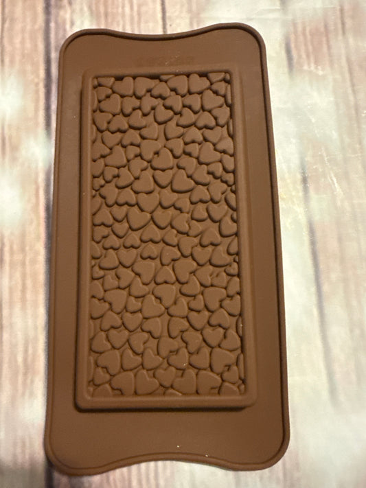 1 cavity heart snap bar mold
