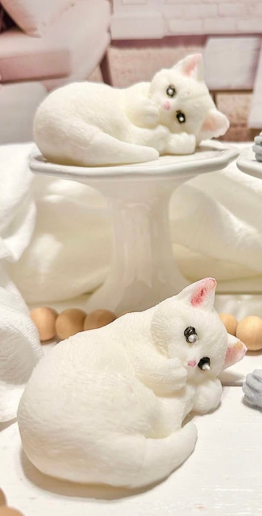 1 cavity sleeping cat mold