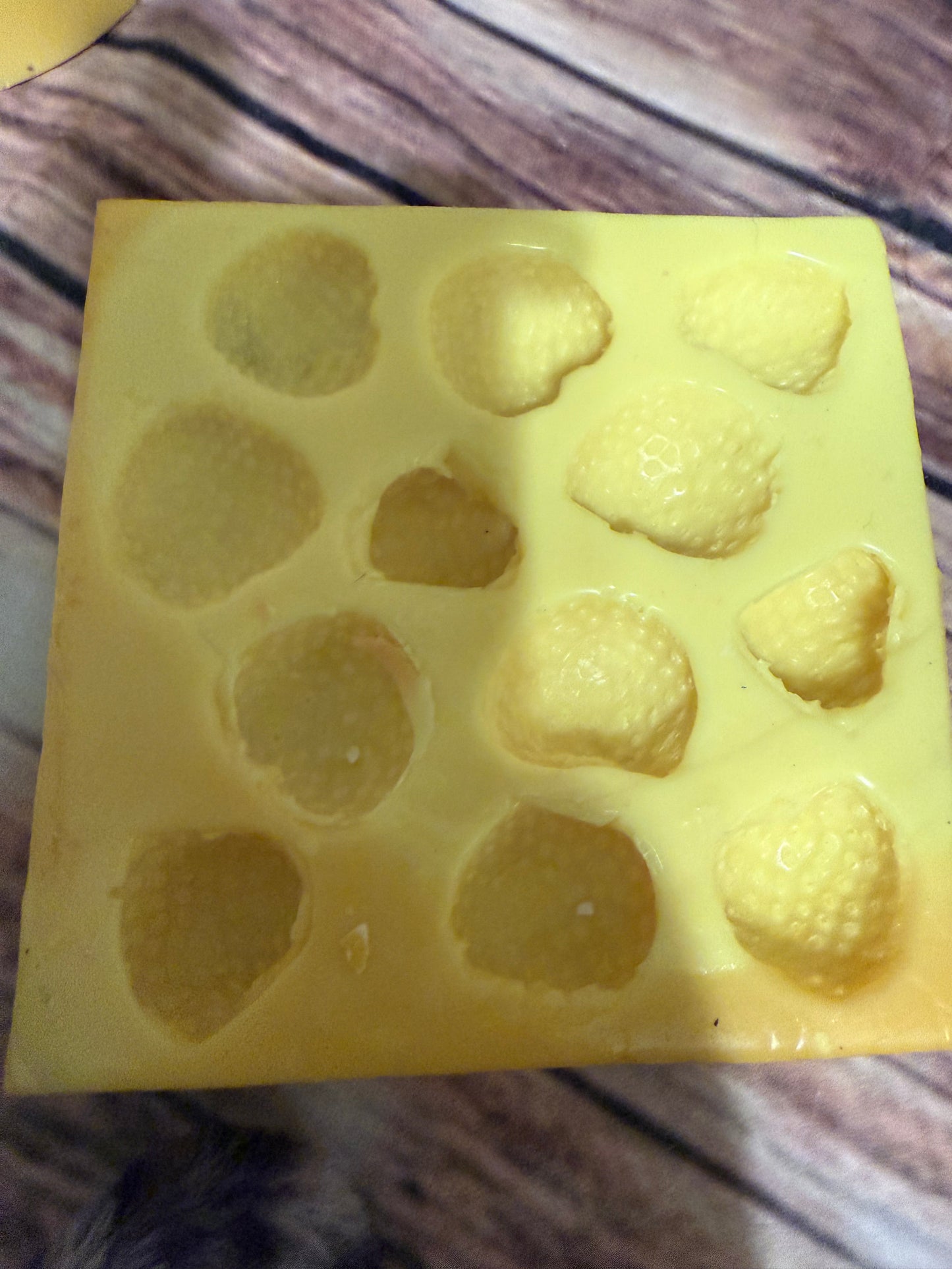12 cavity 1/2 strawberry mold