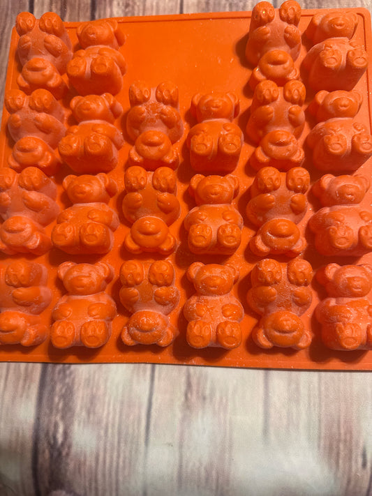 22 cavity  Gummy bear mold in orange
