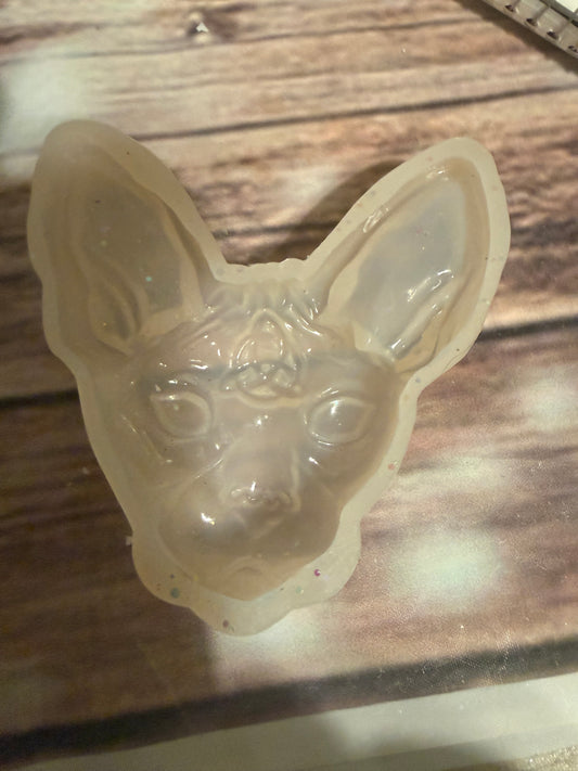 1 cavity sphynx face mold