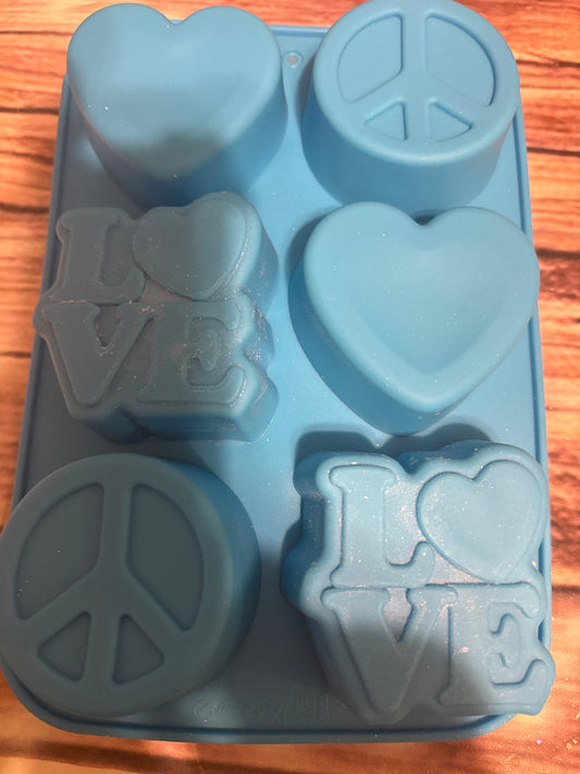 Peace, love, and hearts mold