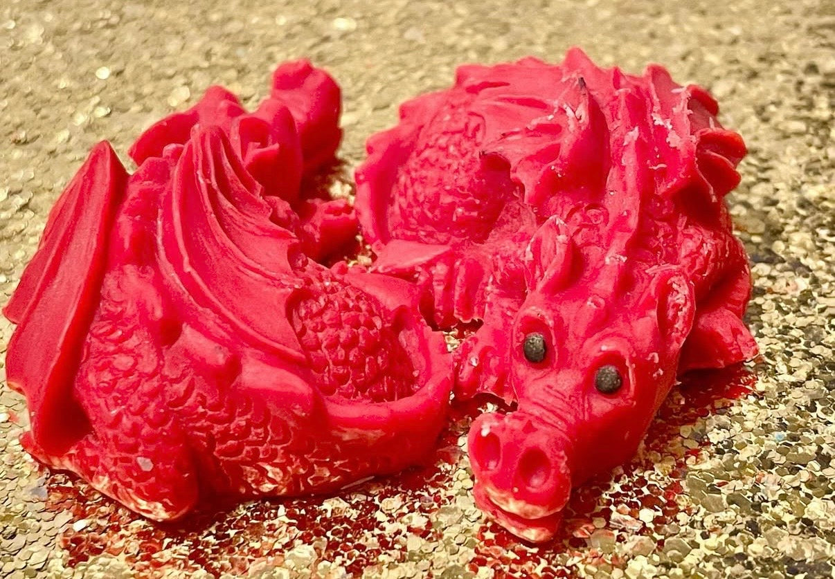 1 cavity sleeping dragon mold (pink or grey mold color)